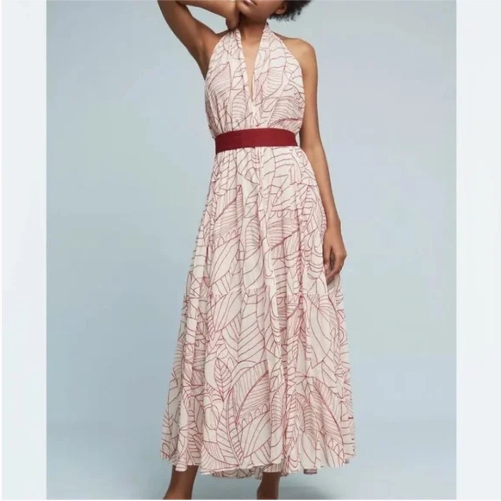 Anthropologie Samarkand Lilka Halter Wrap Dress